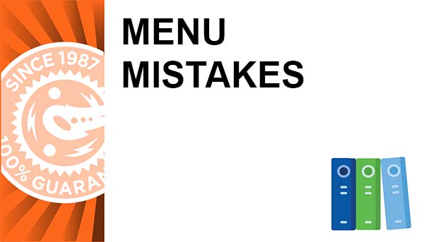 Menu Mistakes