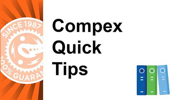 Compex Quick Tips