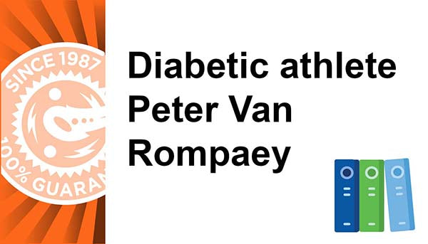 Diabetic athlete Peter Van Rompaey