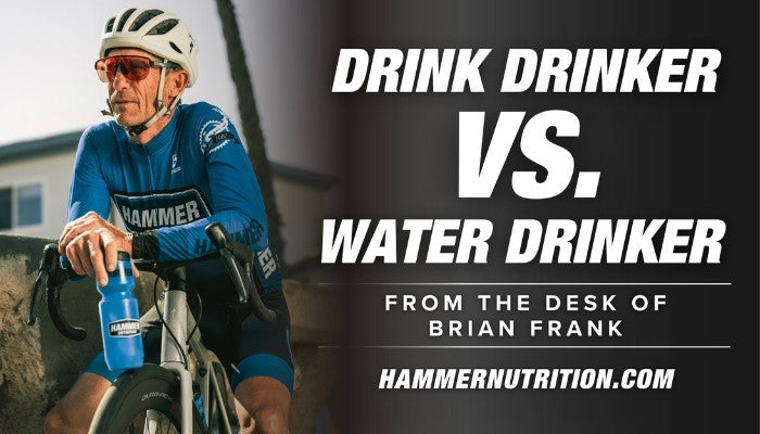 Victor Sheldon Holding Hammer water bottle and wearing Glacier Cycling kit 