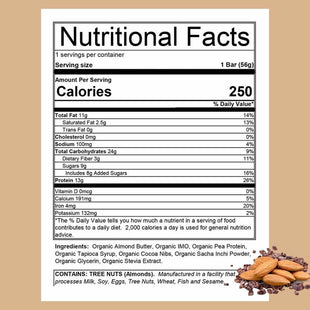 Vegan Protein Almond-Cacao Bars